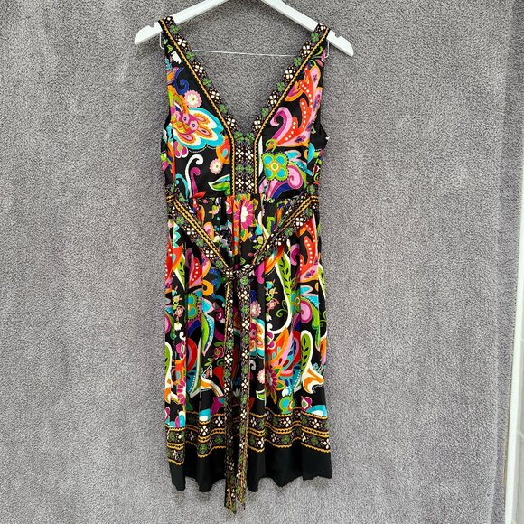 ECI New York colourful print dress Size 12 - Picture 5 of 6